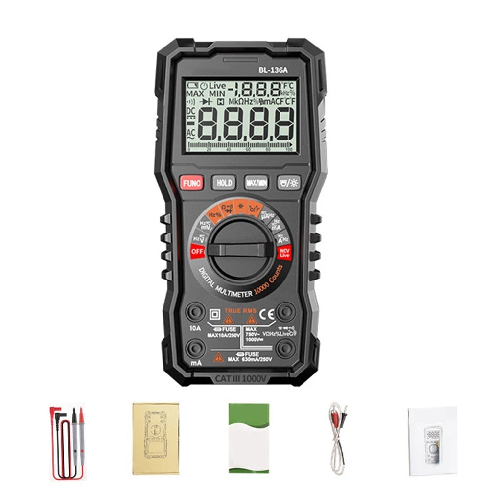 Digital Multimeter 10000 Count True RMS Frequency 10Hz to 10MHz