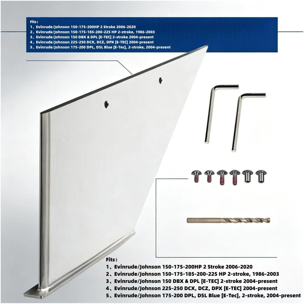 Skeg Guard for Evinrude Johnson 150 DBX & DPL E-TEC 2004–up