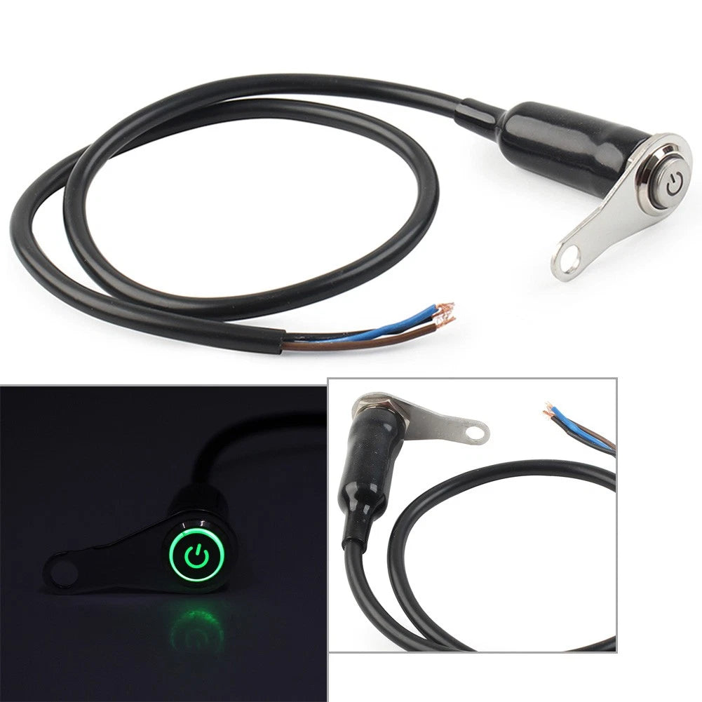 LED Switch ON/OFF for 7/8" Handlebar Mount Push Button 12V Fog Headlight
