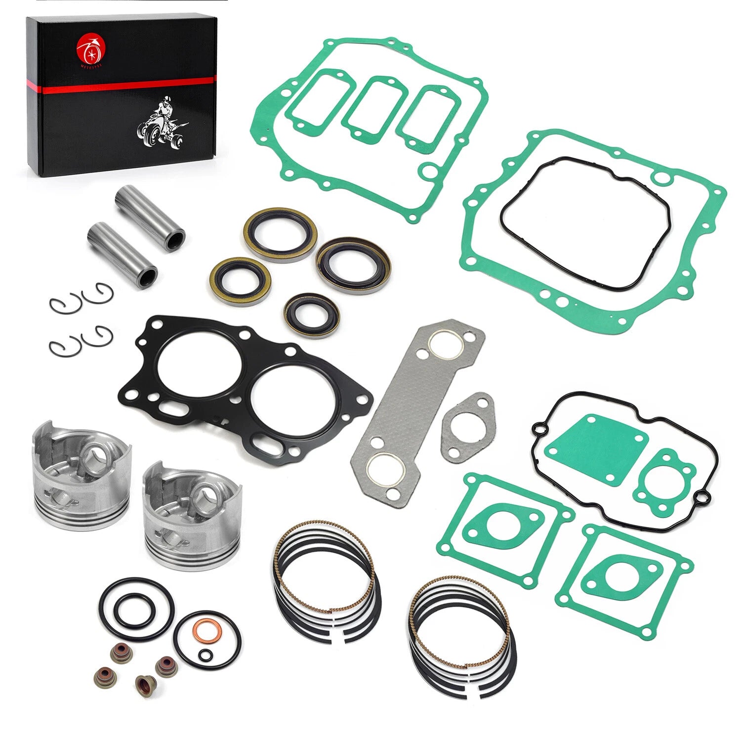 Piston & Ring Gasket Kit for EZGO 4 Cycle Robin 295cc Golf Cart (1991–Present)