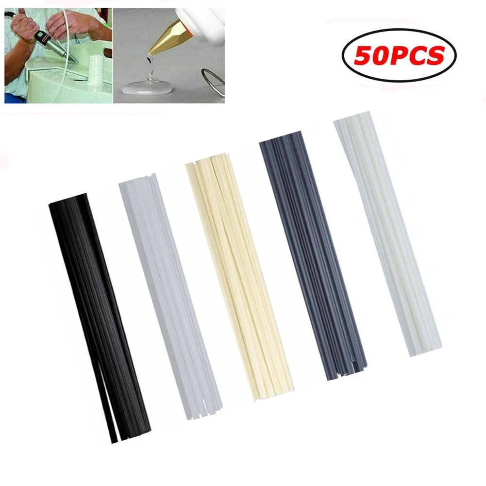 50pcs Plastic Welding Rods for Various Uses (ABS, PP, PVC, PE)