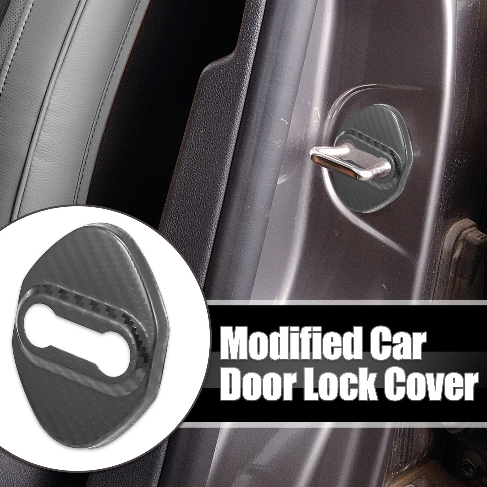 4PC Door Lock Latch Striker Cover Protector for Toyota (2018–2023)