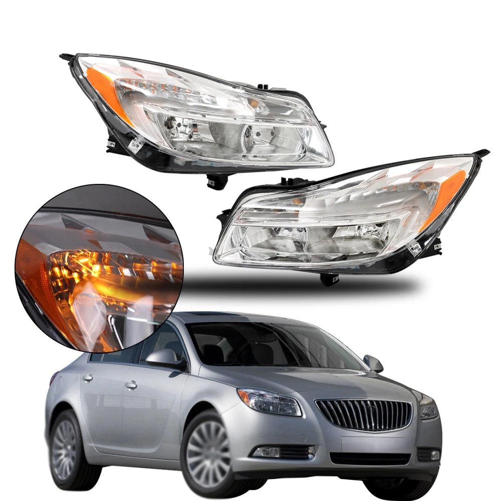 Set of 2 Headlight Replacement Halogen for Buick Regal (2011–2013) L+R