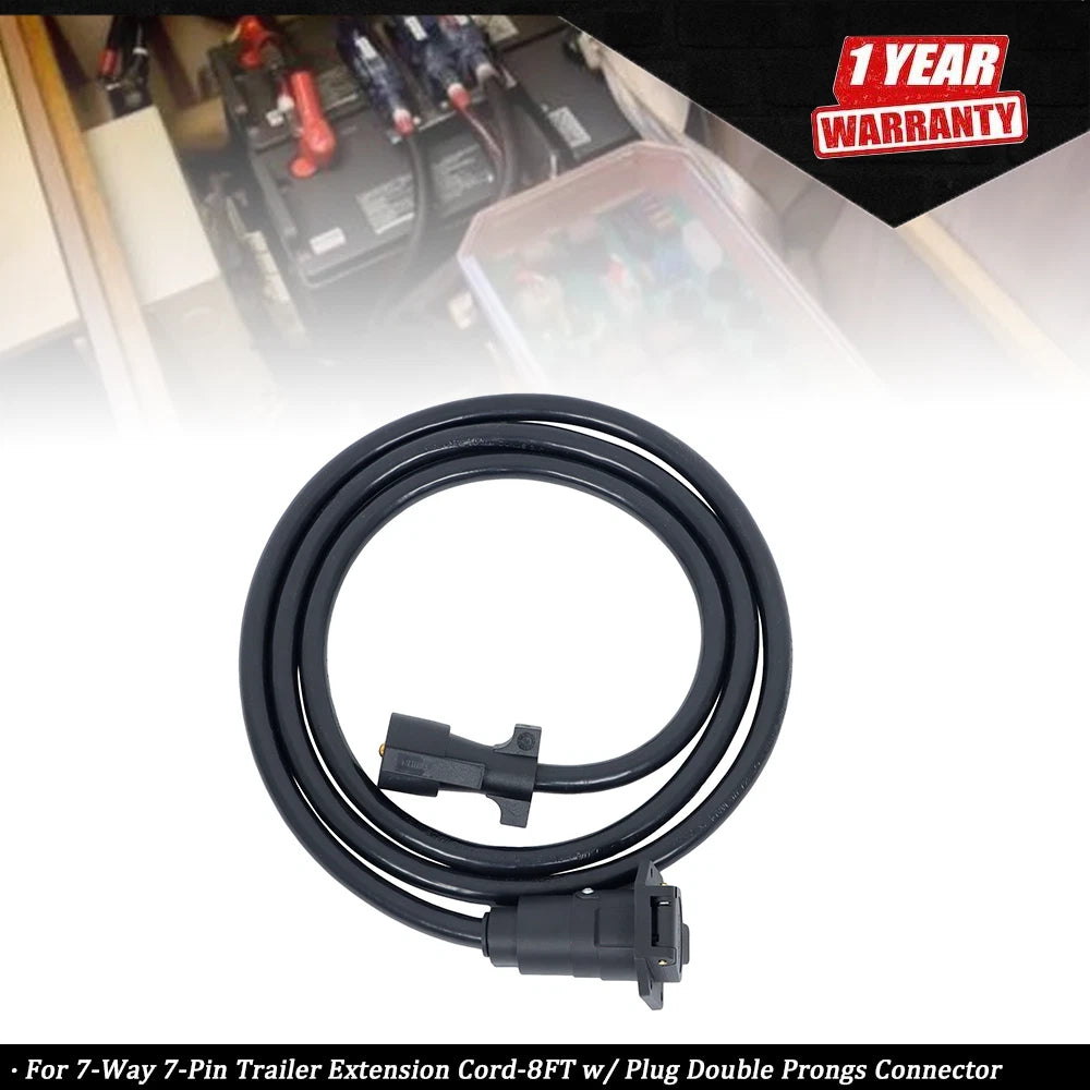 7-Way 7-Pin Trailer Extension Cord for (8FT)