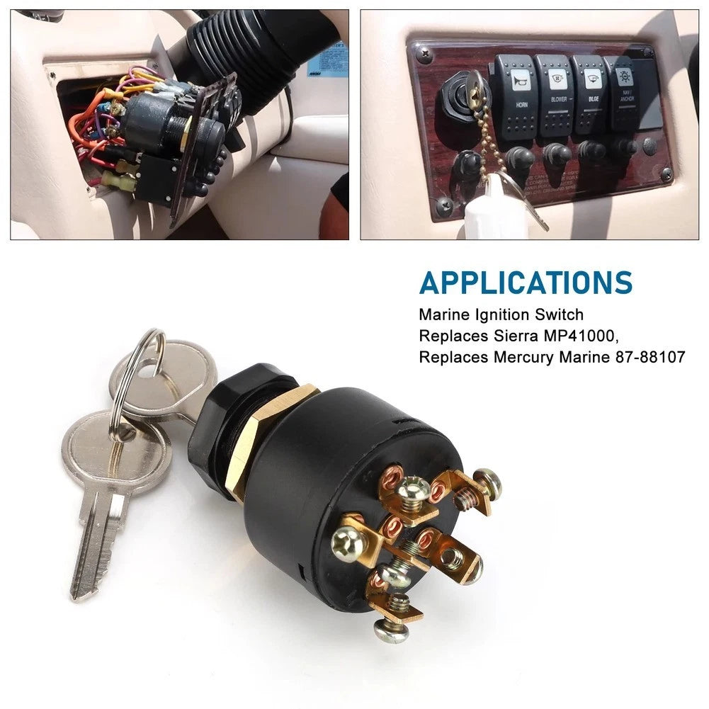 Ignition System Replacement for Marine Boat Equipment (Chrome-Plated Brass)
