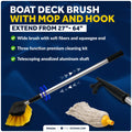 Boat Deck Brush with Aluminum Telescoping Shaft