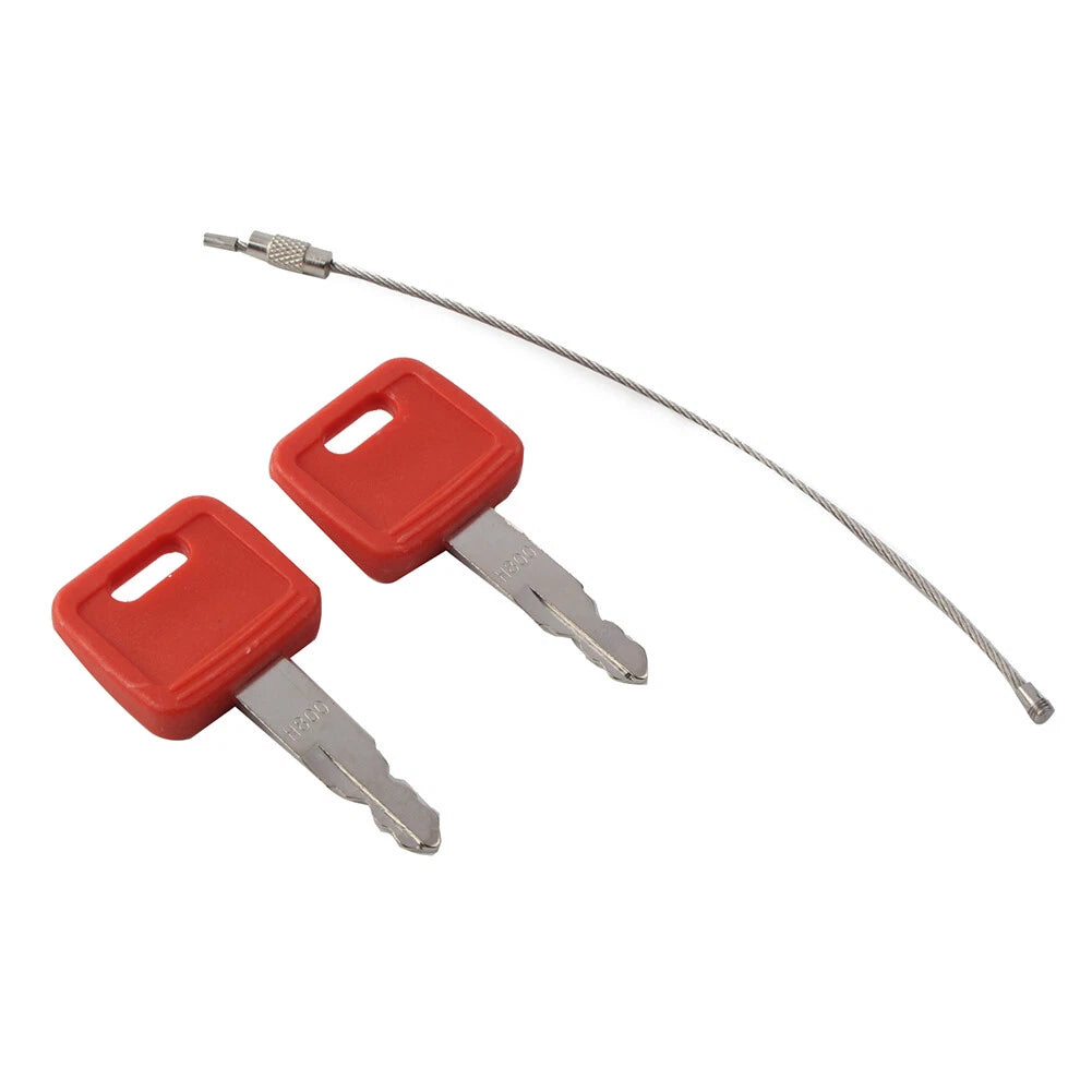 Ignition Key w/Key Ring Fit John Deere Excavator AT194969 #AT147803 #H800 2PCS