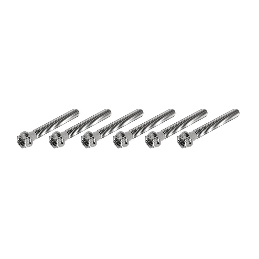 6X M8x55mm Titanium Torx Head Flange Screws for Motorcycle Bike