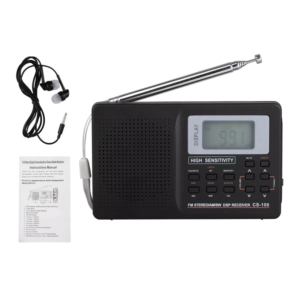 Digital Radio Receiver for Universal Use (1Pc)