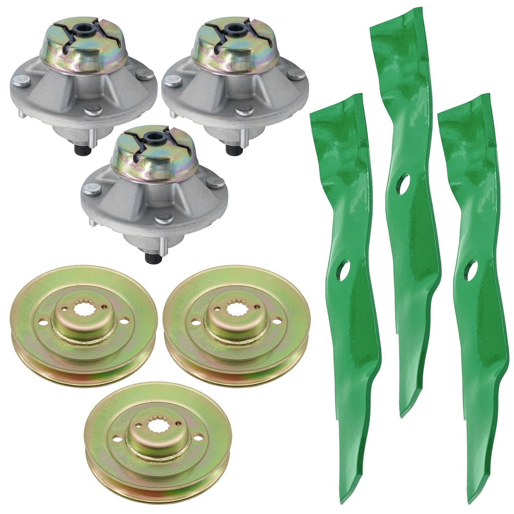 Deck Spindle Pulley and Blade for John Deere Z435 EZtrak 48 54 (2015–2015)