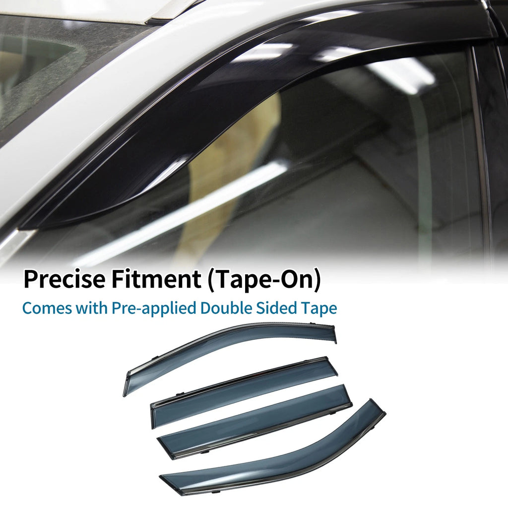 Window Deflectors Side Vent Visors Black 1 Set for Toyota RAV4 (2019–2024)