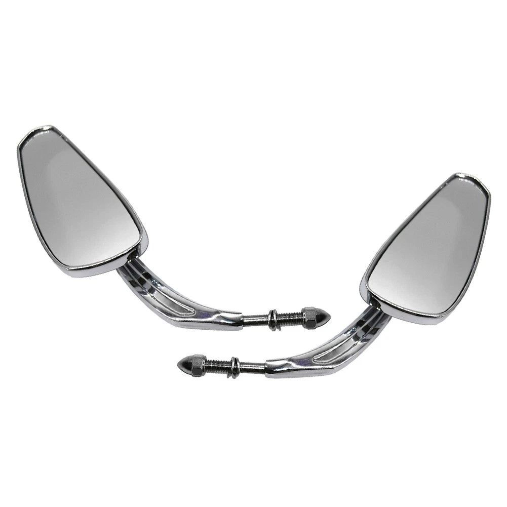8mm Chrome Rear View Mirrors for Harley Touring Street Road Glide King