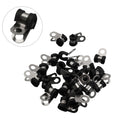 24Pcs Rubber Lined Brake Pipe Tube Clips for
