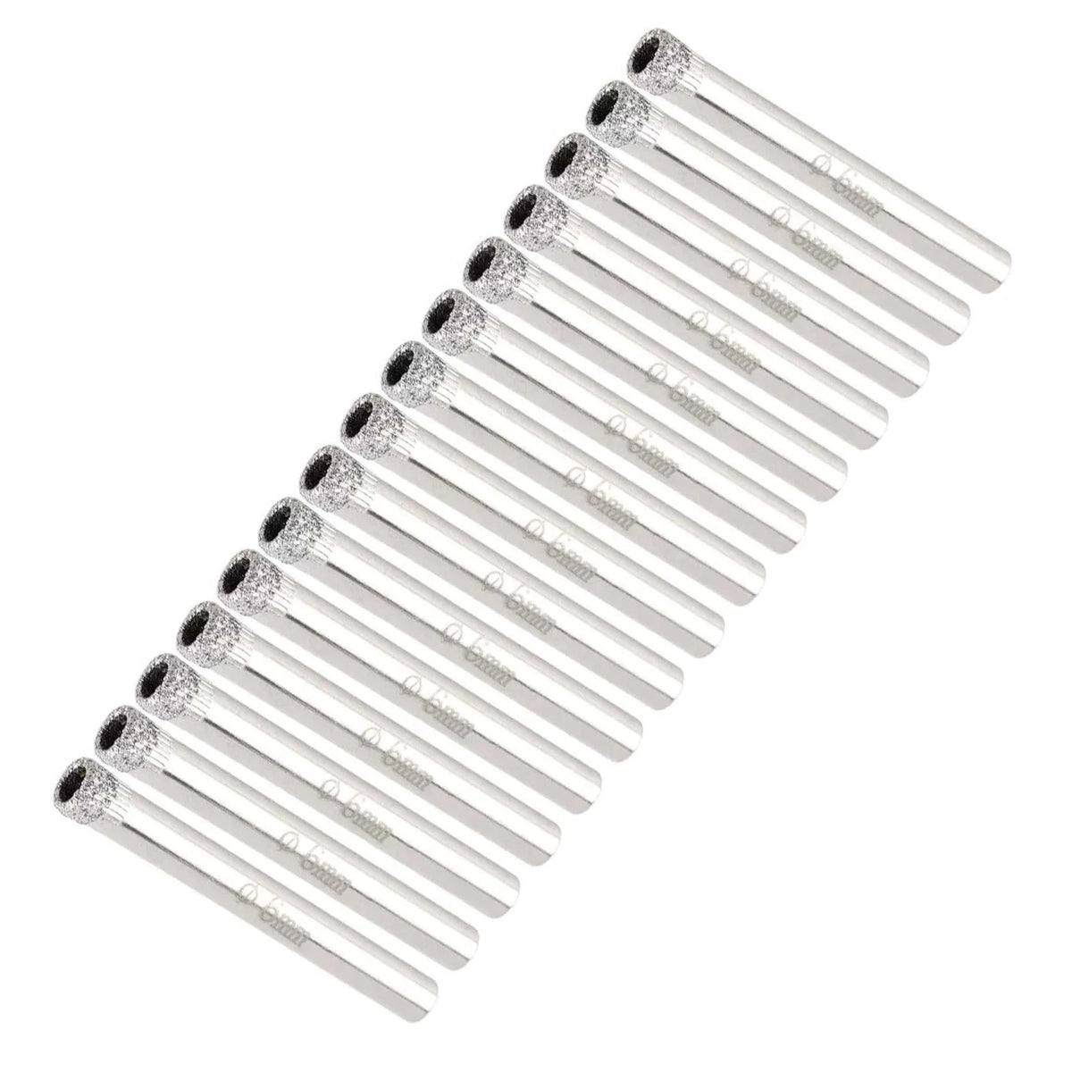 15Pcs 6mm Diamond Drill Bit Set for Tile Marble Glass Core Hole Saw