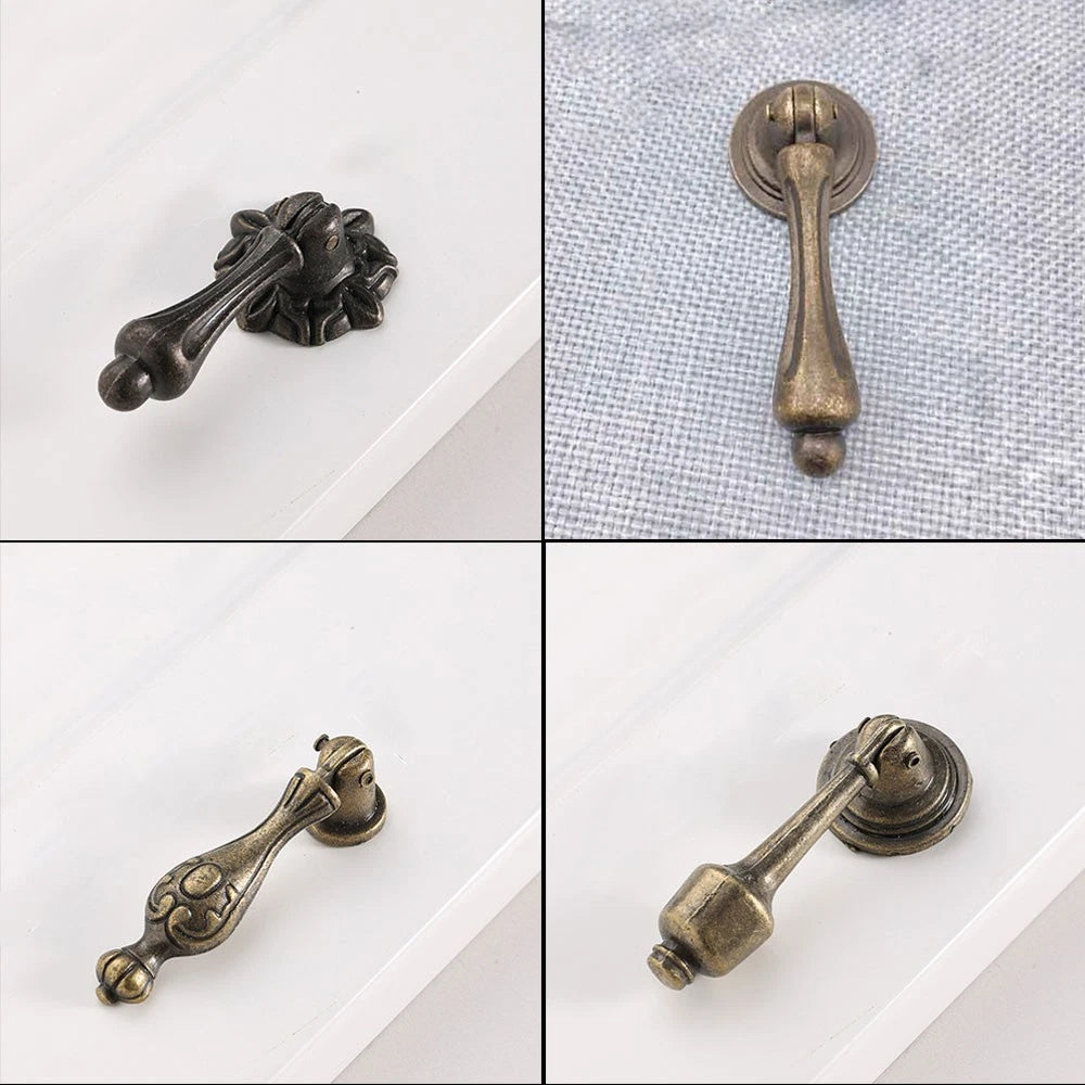 2/5/10Pcs Vintage Furniture Door Pull Handle Cupboard Drawer Knob Cabinet Pulls