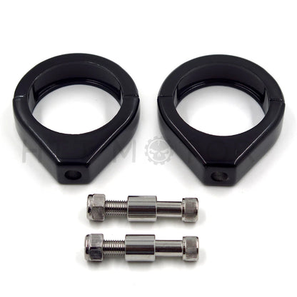 2X 49mm Turn Signal Indicator Light Relocation Fork Clamp for Harley-Davidson