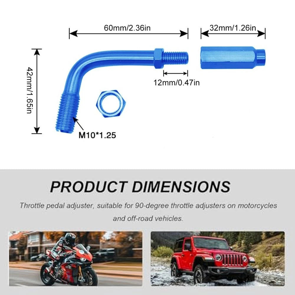 Throttle Cable Adjuster for Motorcycle Dirt Bike (90 Degree)
