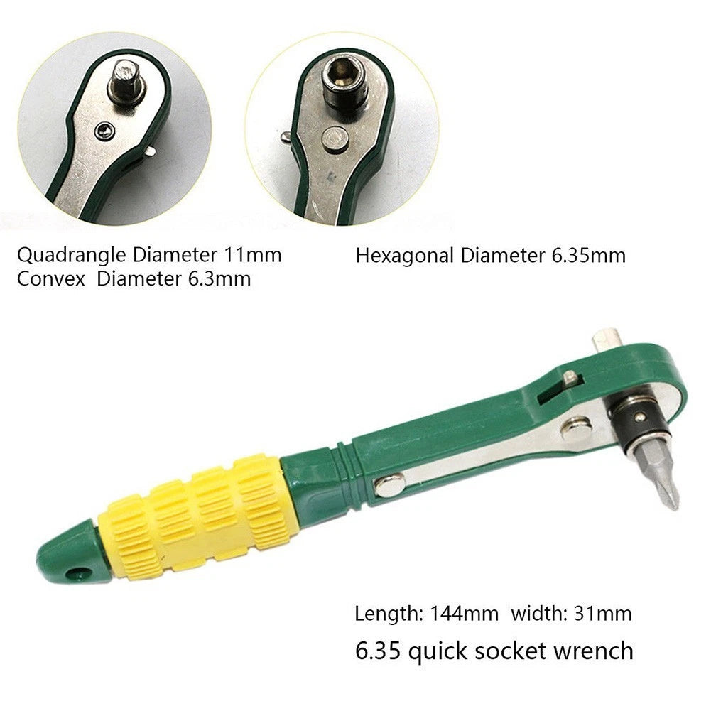 Quick Ratchet Wrench 1/4 Inch Socket for Pneumatic Tools
