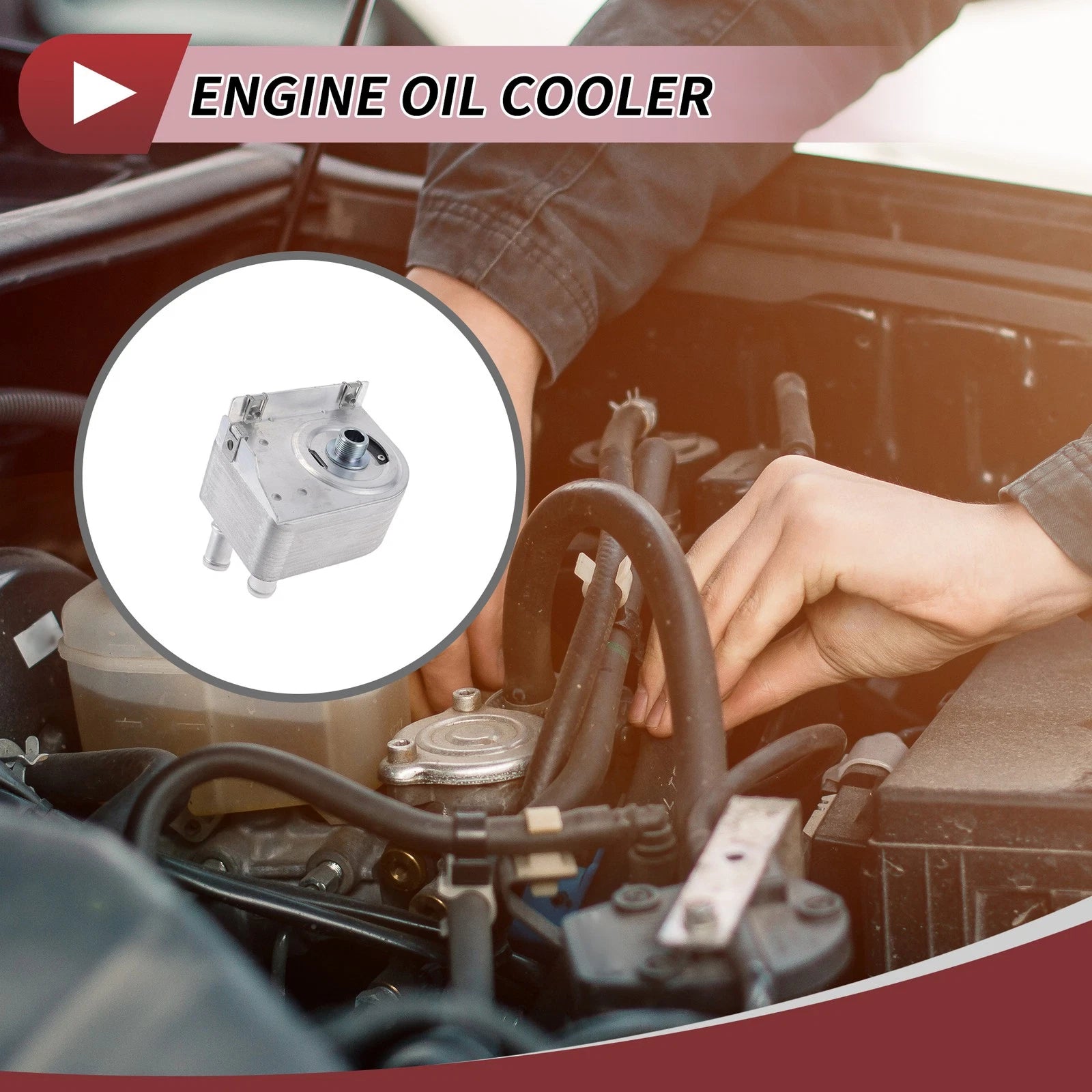 Engine Oil Cooler with Bolt Replacement for Jeep Cherokee (2014–2019)