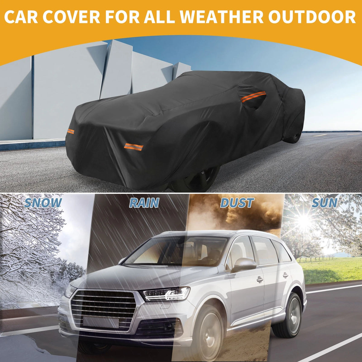 Car Cover Waterproof All Weather with Zipper for Chevrolet Camaro (2010–2015)