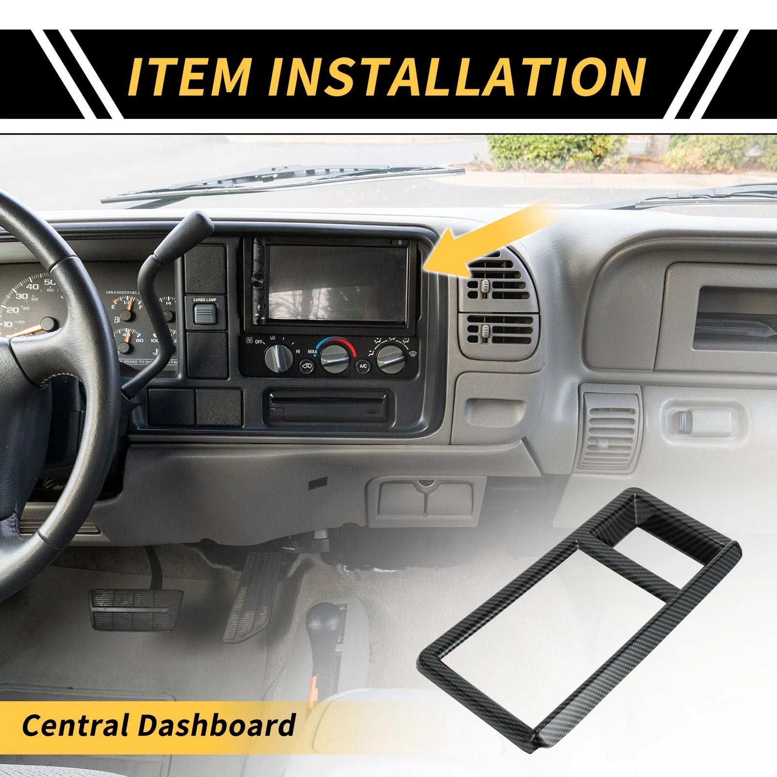 Carbon Fiber Pattern Dashboard Meter Frame Cover for Ford Maverick (2022-2024)