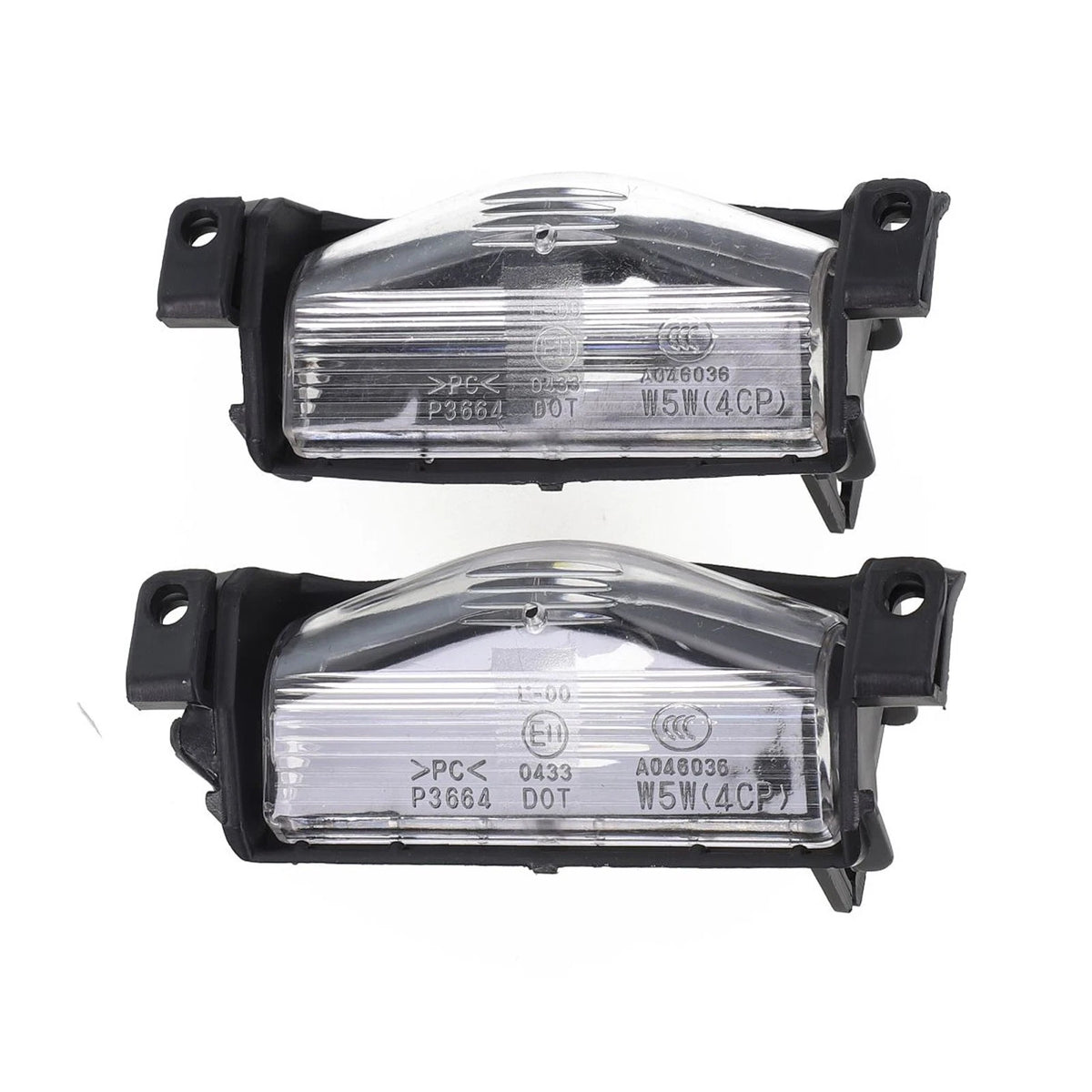 2Pcs License Plate Light Rear Bumper Lamp Housing Cover for Mazda 3 (2004–2009)