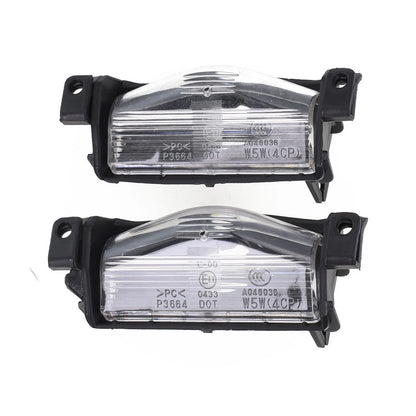 2Pcs License Plate Light Rear Bumper Lamp Housing Cover for Mazda 3 (2004–2009)