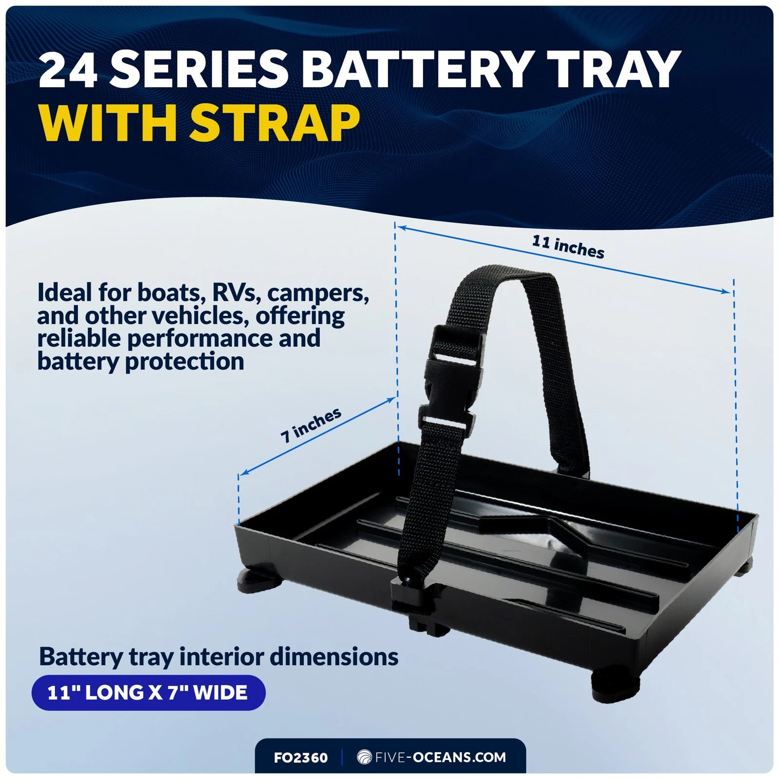 Battery Trays with Strap for Five Oceans FO-2360