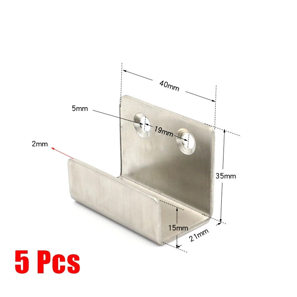 Set of 5 Stainless Steel Hooks for Hanging Tiles and Billboards