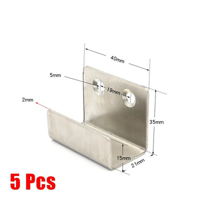 Set of 5 Stainless Steel Hooks for Hanging Tiles and Billboards