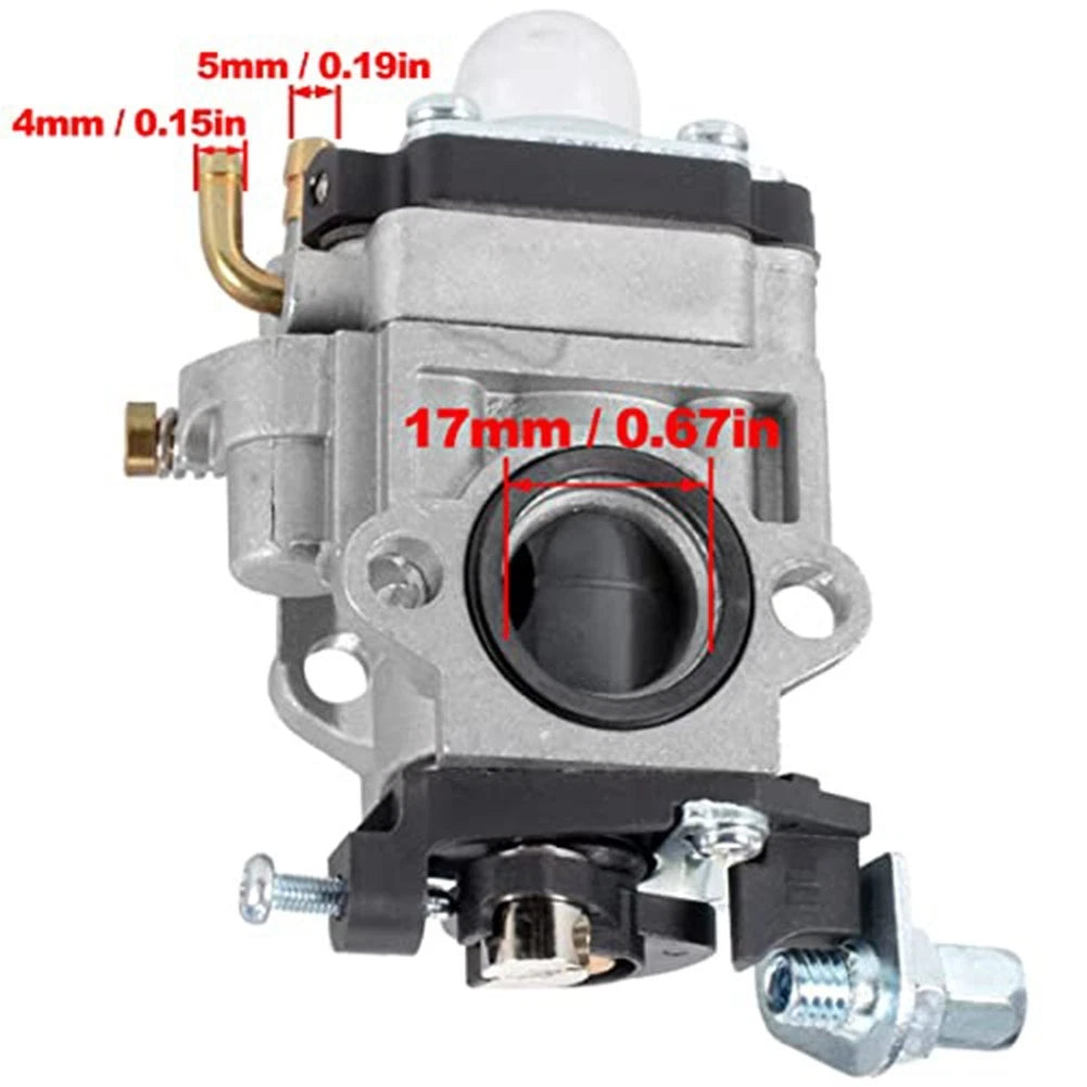 15mm Carburetor for 50cc 52cc Lawn Mowers (Includes Gasket & Kit)