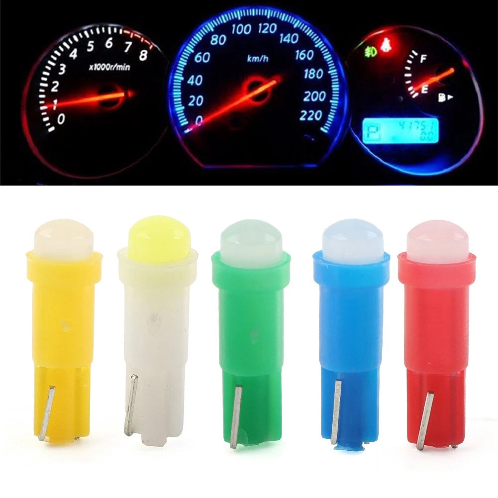 Set of 2 T5 1 SMD LED Dashboard Gauge Bulbs for Car Instrument Indicator