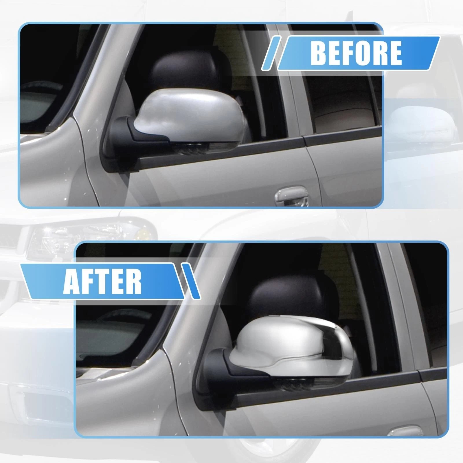 Power Mirror Cover Chrome Plated Pair for Chevrolet Trailblazer (2002–2009)
