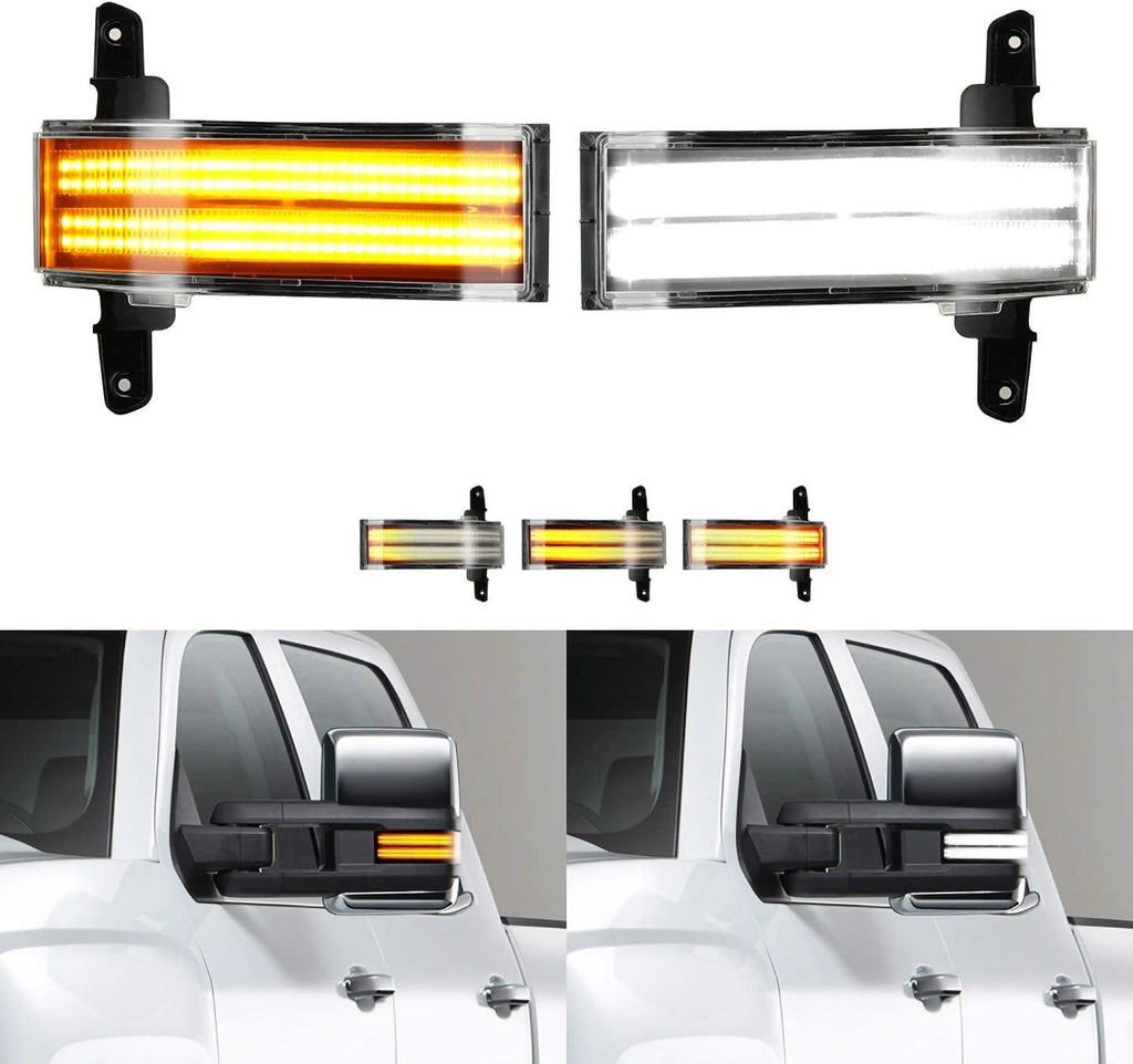 Dynamic LED Side Mirror Turn Signal Light for Chevy Silverado GMC Sierra (2014–2019)