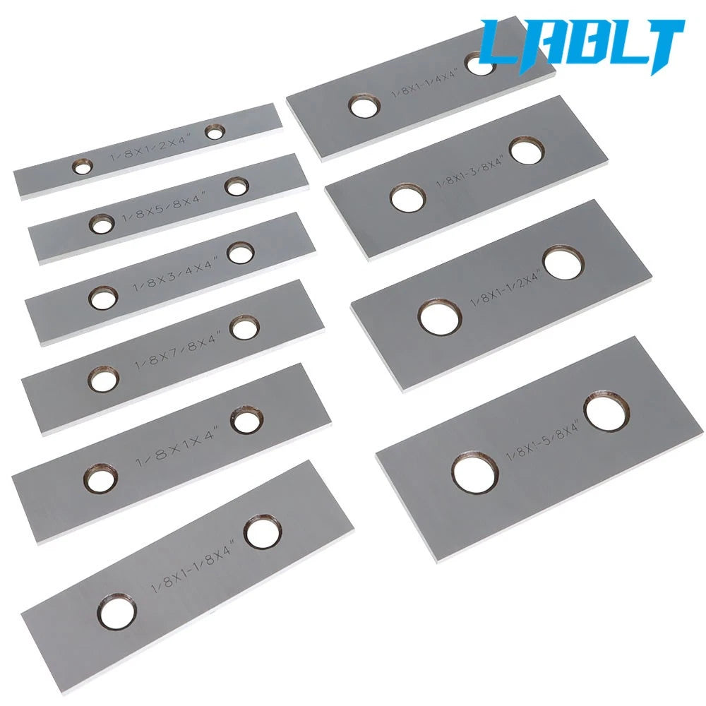 Set of 10 Precision Parallel Bars 1/8 × 4" Hardened Steel for