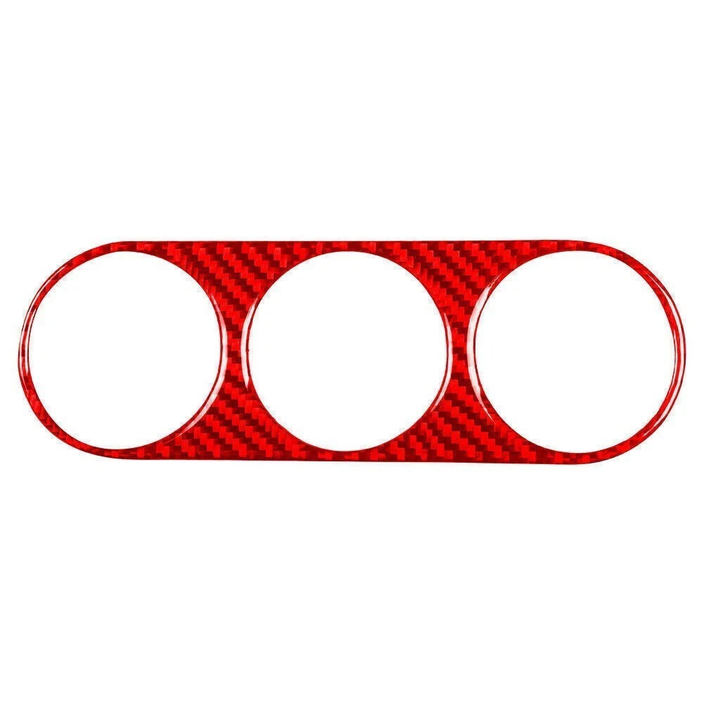 Red Carbon Fiber Air Conditioning Switch Panel Cover for Dodge Challenger (2008–2014)