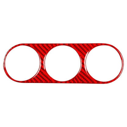 Red Carbon Fiber Air Conditioning Switch Panel Cover for Dodge Challenger (2008–2014)