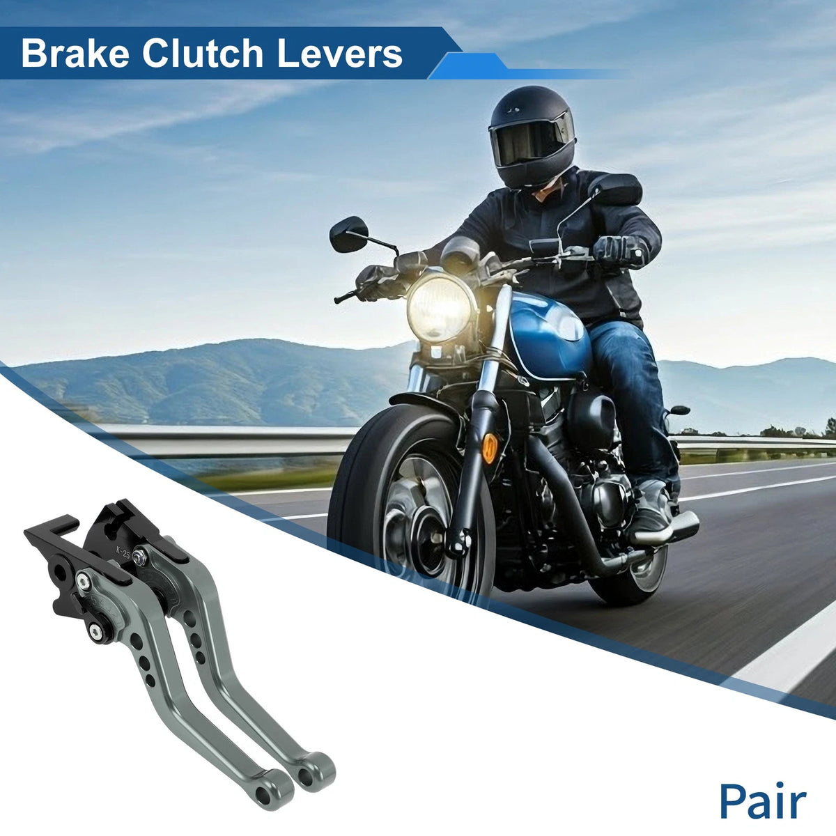 6 Position Adjustable Brake Clutch Levers for Kawasaki Ninja 400R (2018–2023)