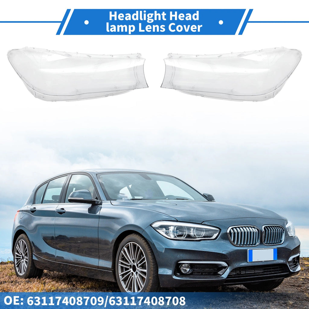 Headlight Lens Cover Pair Front Left Right for BMW 740i (1997–2001)