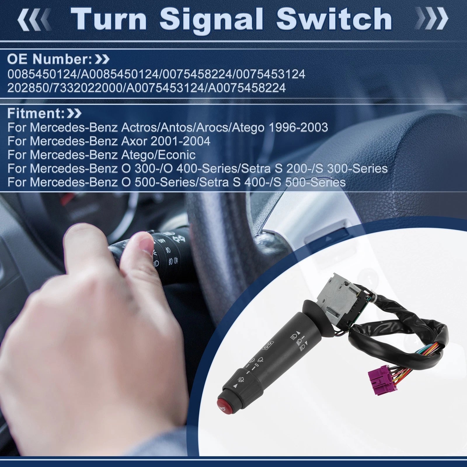 Turn Signal Switch Replacement for Mercedes-Benz Actros Antos Atego Arocs (2014–2018)