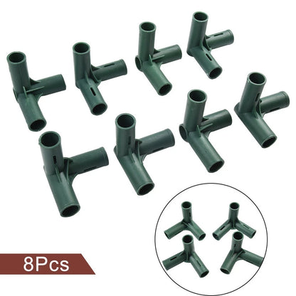 8-Piece Greenhouse Connector Kit for 19mm Pipes