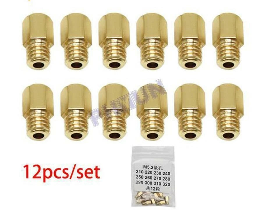 12Pcs Main Jet Set for Mikuni VM TM TMX Carburetor (#210-260, 270-320)