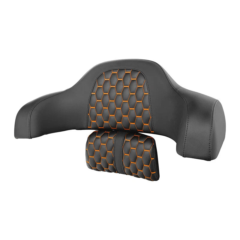 Rear Trunk Passenger Backrest for Indian Chieftain (2014–2023) Black Orange