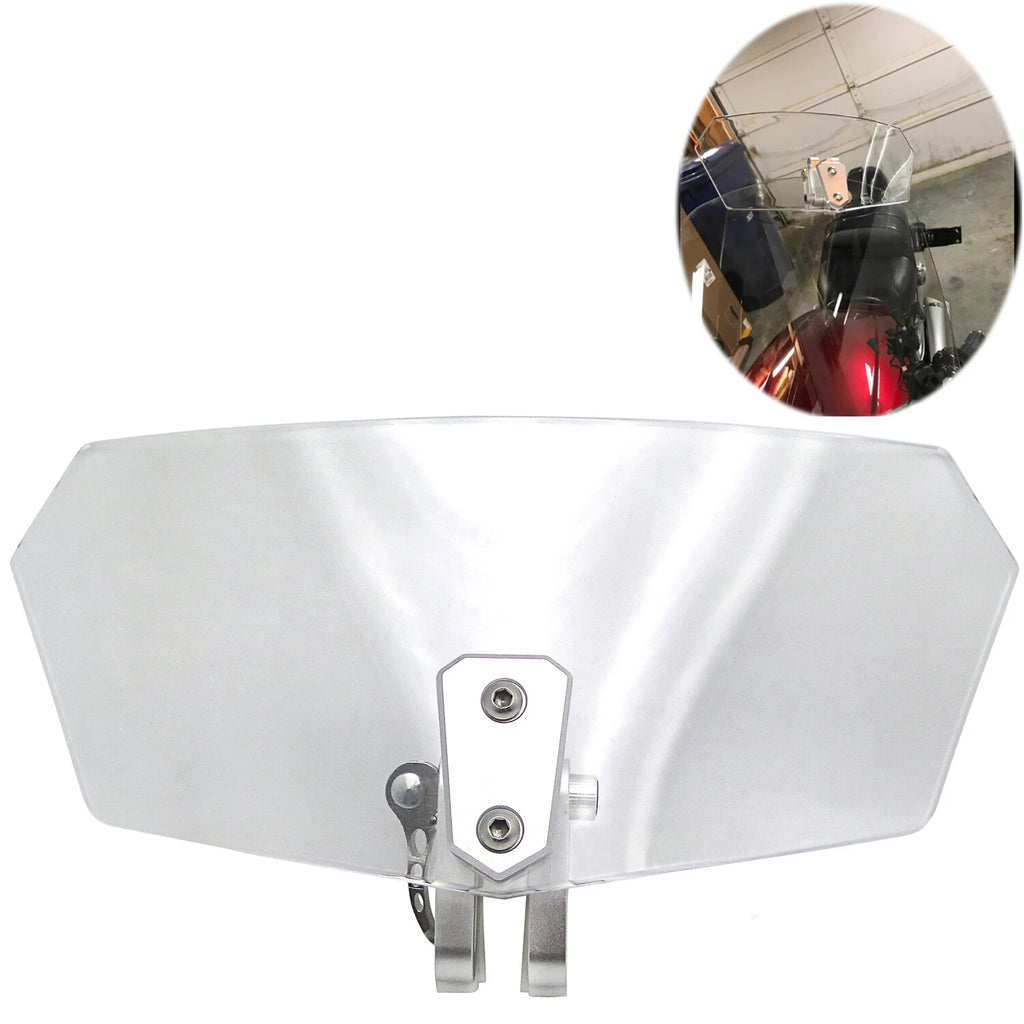 Adjustable Windshield Extension Spoiler Deflector for Motorcycle
