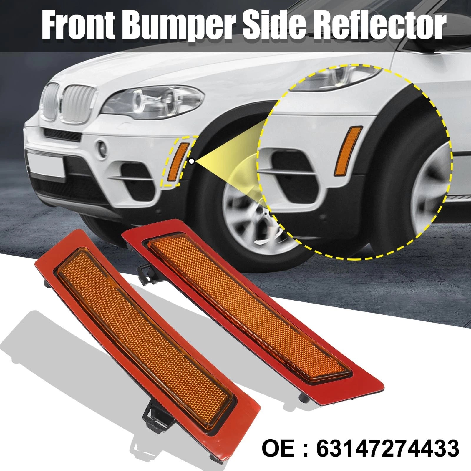 Bumper Reflector Replacement Left for BMW XDrive35d XDrive35i (2013–2016)