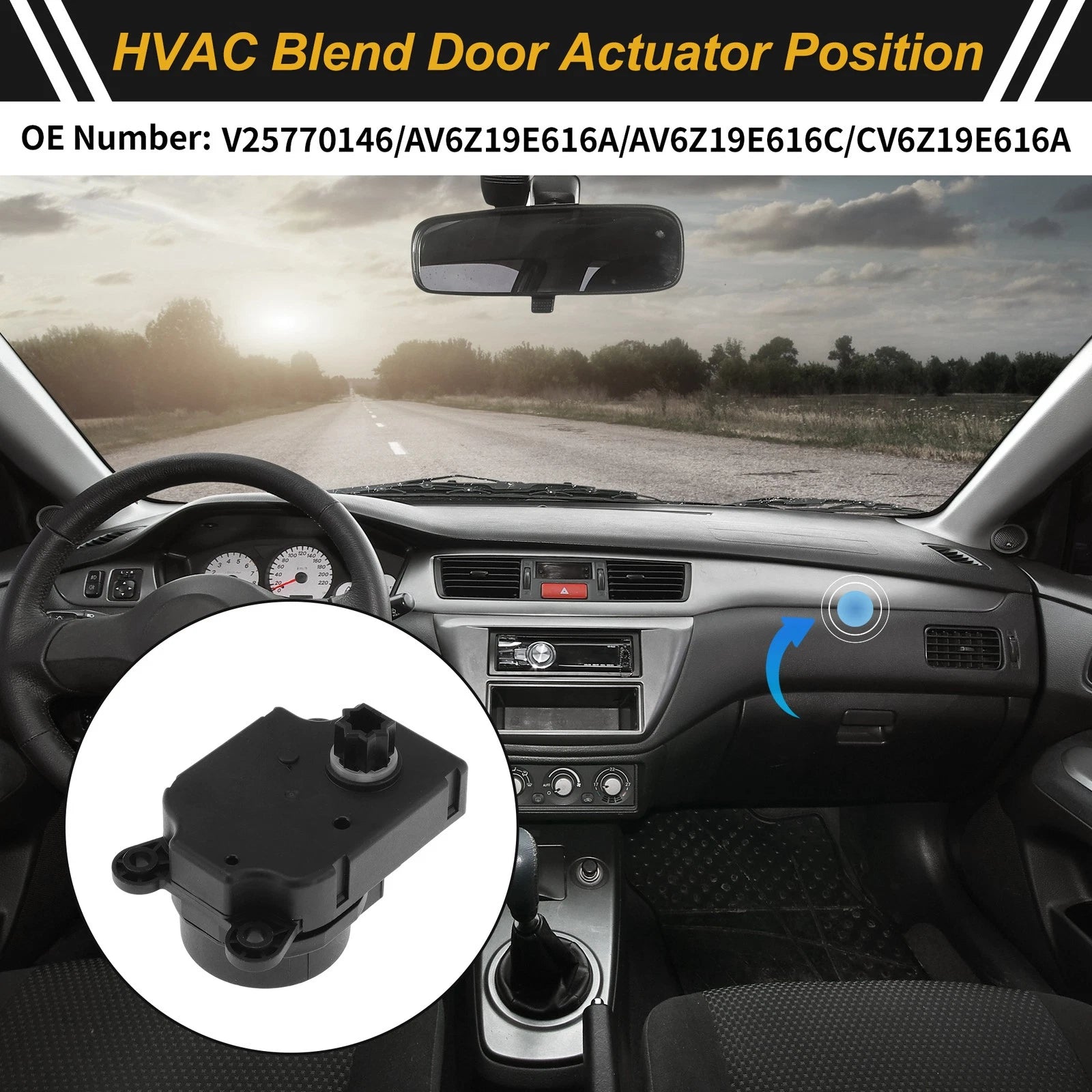 HVAC Heater Blend Door Actuator Replacement for Ford C-Max (2013–2018)