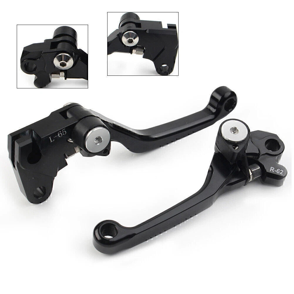 Black Pivot Brake Clutch Levers for Yamaha WR250F WR450F (2001–2016)
