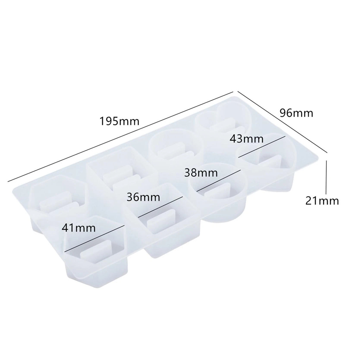 8 in 1 Silicone Mold for DIY Resin Craft