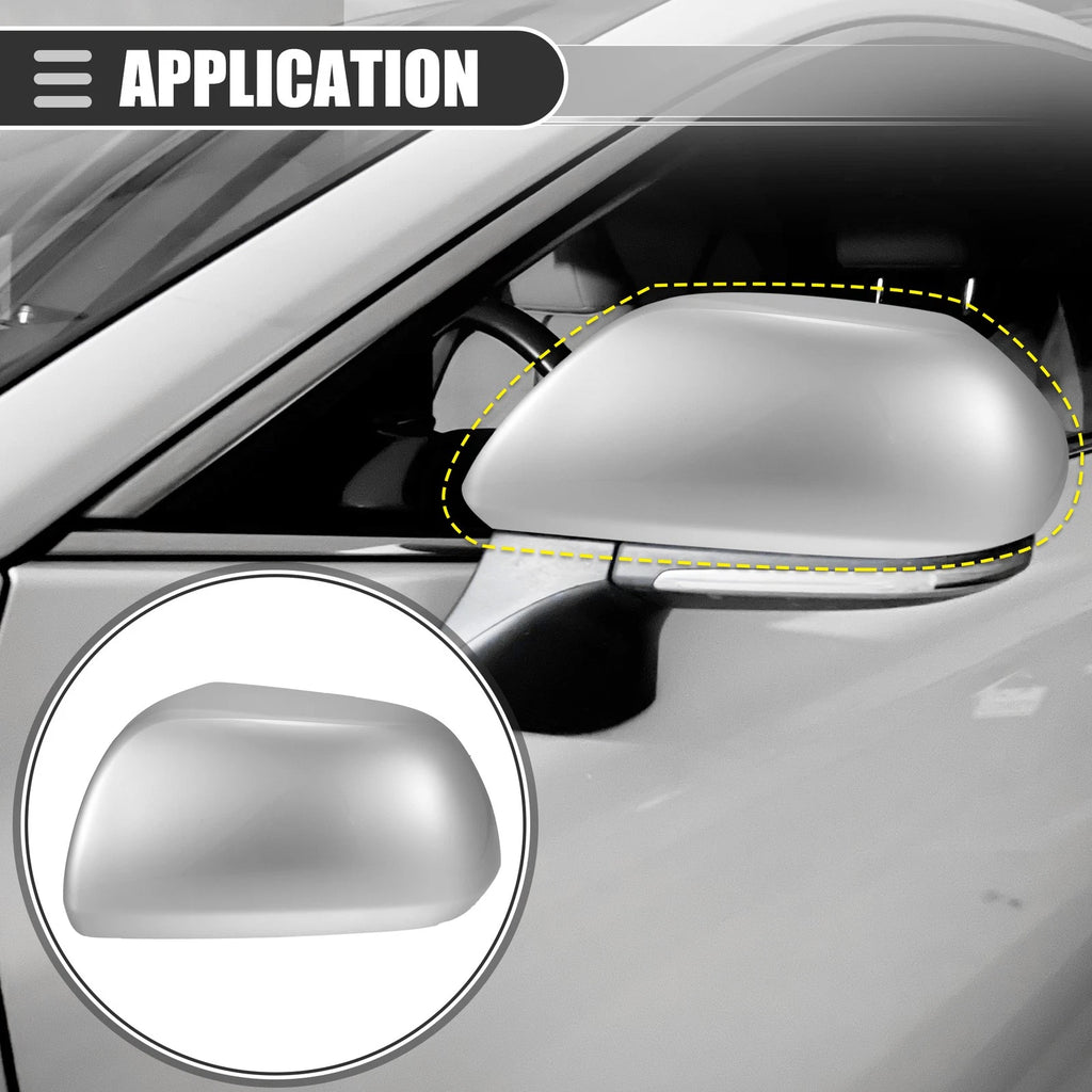 Left Side Mirror Cover Cap Replacement for Toyota Highlander (2009–2014) ABS