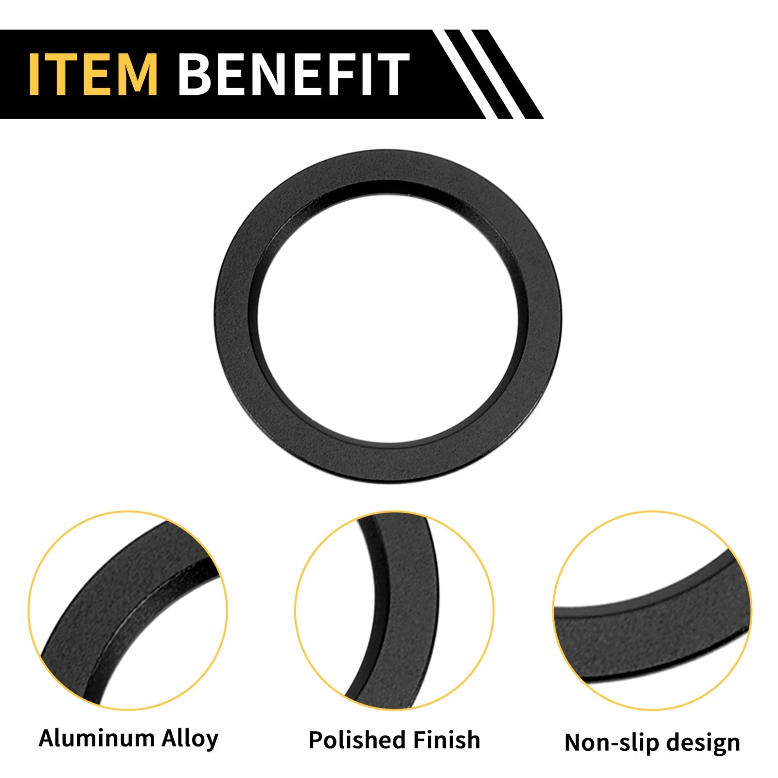 Engine Start Stop Button Knob Cover Ring for Toyota Tacoma (2016–2023) Black